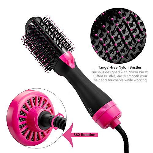 Hair Dryer Brush, One Step Hair Dryer & Volumizer 3-IN-1 Negative Ions with Straightening, Curling, Fast Drying Smooth Frizz and Static Hair Styler