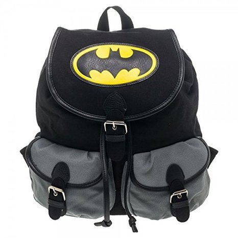 BIOWORLD DC Comics Batman Logo Color Block Knapsack Backpack