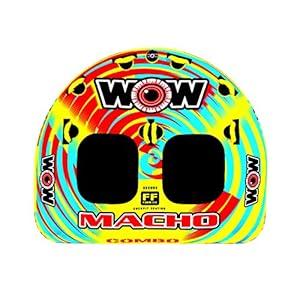 WOW Sports Macho Towable Tube for Boating 2 – 3 Person Options