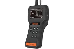 Temtop Handheld Particle Counter 0.3µm, 0.5µm, 1.0µm Particulate Monitor PM2.5, PM10, TSP, Temp & Humidity Detector(Model：Air