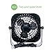 Desk Personal Fan USB Table Portable Fan(2 Speed, 4 Inch,Quietness)(Black)