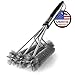 The Rolls Royce of Grill Brushes - New & Improved - Stainless Steel BBQ Grill Brush by USA Kitchen Elite - Durable Steel Handle - Double Scraper for Grilling Enthusiasts!