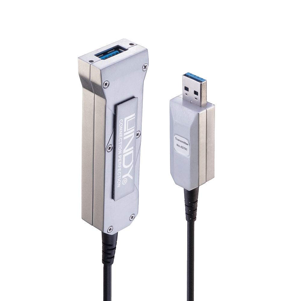 LINDY 50 m Bus Powered Hybrid Fibre Optic USB 3.1 Cable