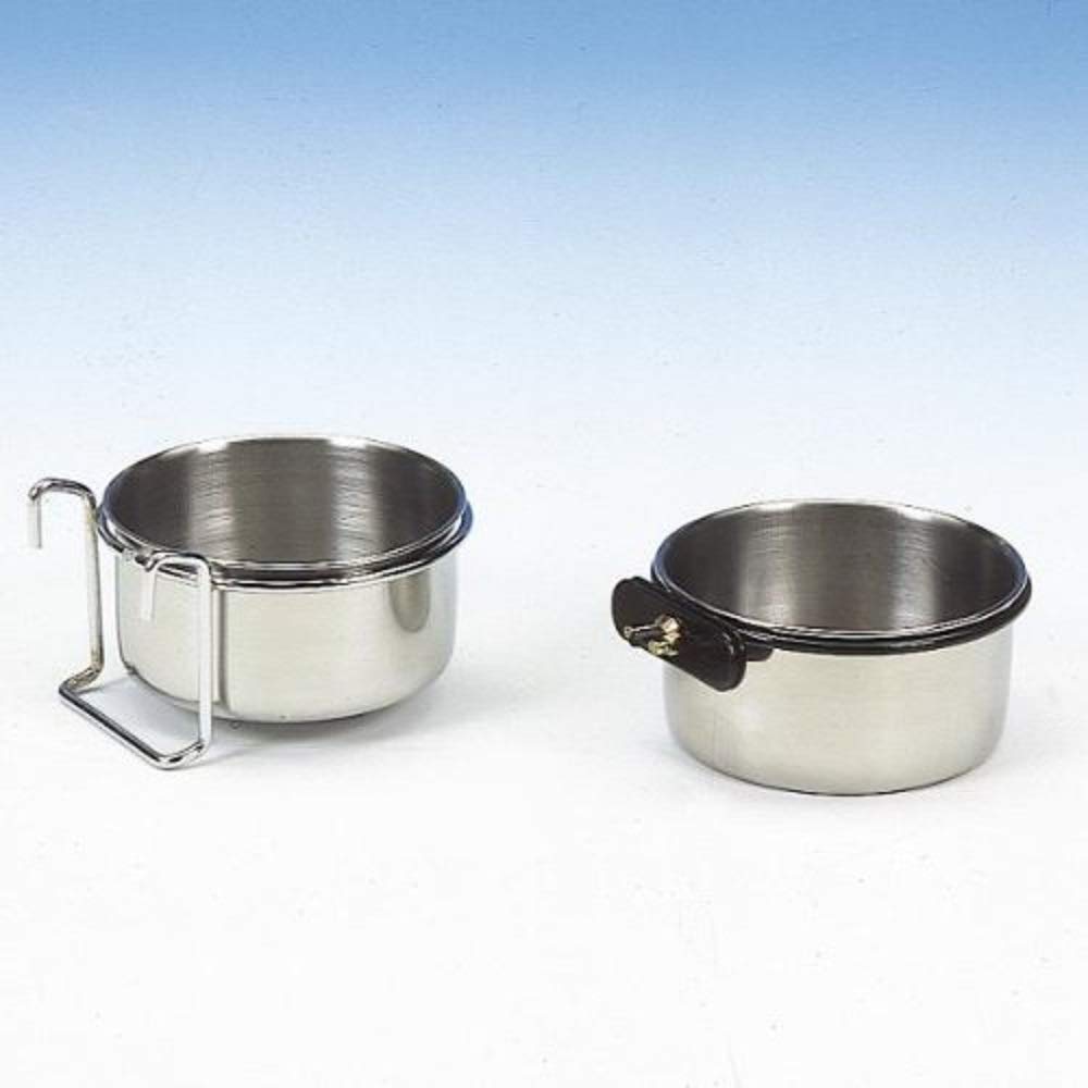 Nobby Stainless Steel Bird Bowl with Screw-Holder, 0.15 Litre