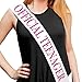 Official Teenager White and Pink Glitter Satin Sash - 13th Birthday Party Supplies, Ideas, Gifts and Decorations