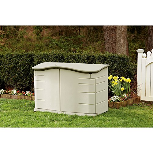 Rubbermaid Small Horizontal Resin Weather Resistant Outdoor Storage