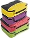 bago 7 Pcs Packing Cubes for Travel - 4 Travel Packing Cubes for Suitcases with 3 ZipLock Bags - Luggage Organizer Bags to Get Maximum Storage, Save Time & Effort to Pack (Green Red PurpleYellow)