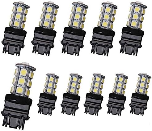Motorus93 10 X 3157 3156 3057 3056 18 SMD 5050 Reverse Backup Tail Brake Stop Turn Signal White LED Light Bulbs