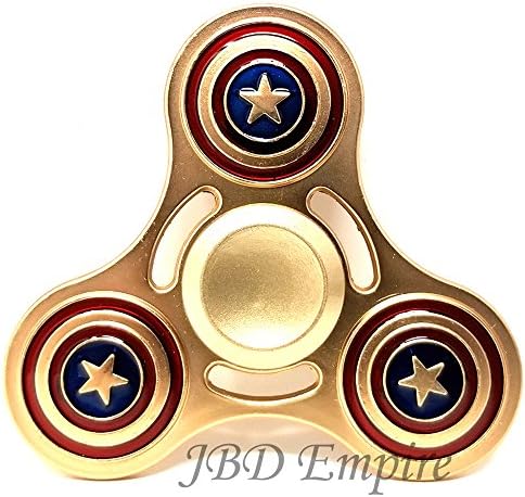 JBD Captain America style , Anti-Anxiety Fidget Spinner Toy Helps Focusings EDC Focus Toy for Kids &amp; Adults - Stress Reducer Reliever ADHD Anxiety and Boredom