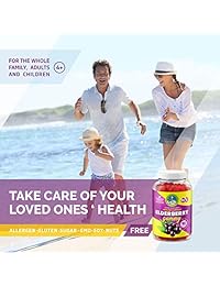 Elderberry gomitas para niños y adultos (90 unidades) – Sistema inmunológico natural de refuerzo y...