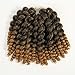8 inch 3 packs Wand Curl 2X Synthetic Braiding Hair Crochet 22 roots/1pack Jamaican Bounce Synthetic Hair Extension 65g