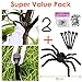 Villsure Halloween Decorations, Giant Spider Web with Super Stretch Cobweb, Giant Spider and 27 Small Fake Spiders, Creepy Decor for Outdoors and Indoors, 16Ft