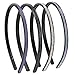 Yishenyishi Fashion Rhinestone And Crystal Hard Headbands, Non-Slip Teeth Hairband For Women, Black/Blue/Silver/Royal Blue, Pack of 4