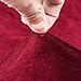 smiry Velvet Stretch Dining Room Chair Covers Soft Removable Dining Chair Slipcovers Set of 4, Wine Red