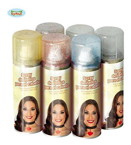 Guirca Bomboletta Spray Lacca Colorata Per Colorare I Capelli Glitter Verde
