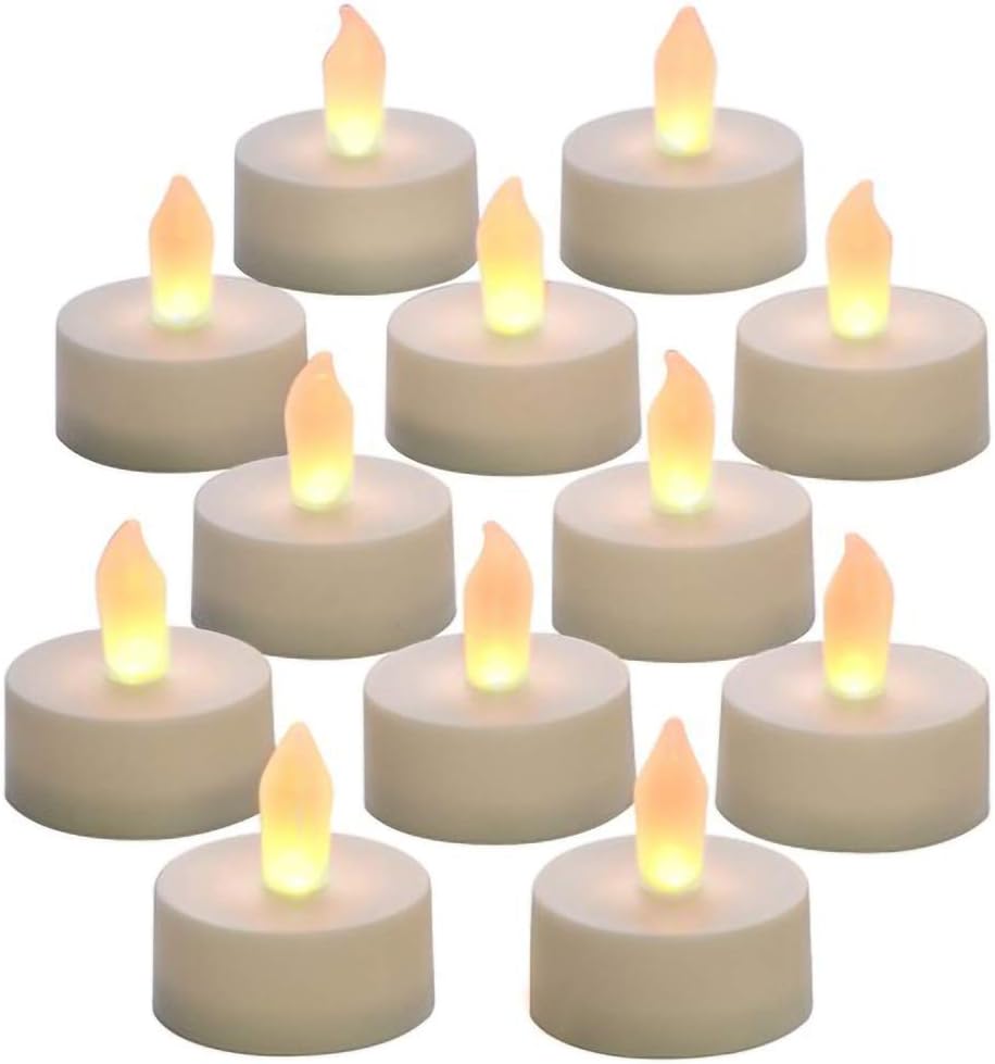 12 Flickering Candle Set Runs on Batteries Flickers Like a Real Candle