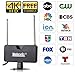(2020 New Model) Luxtronic Indoor Mini TV Antenna, 40 Miles Signal Reception for 1080P, VHF and UHF, Get Local Channels for Smart TV, HDTV and TV Turner with Multi-Positioning Suction Cup- Black