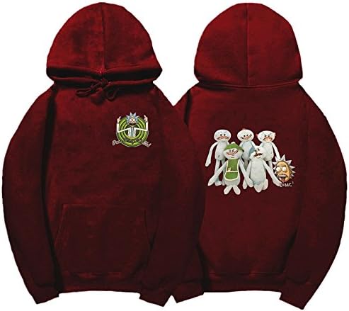EASYHON Hoodies Unisex Rick and Morty Supreme Hoodie Printed 3D Sweatshirt Sportswear Tracksuit (X-Large, Red)