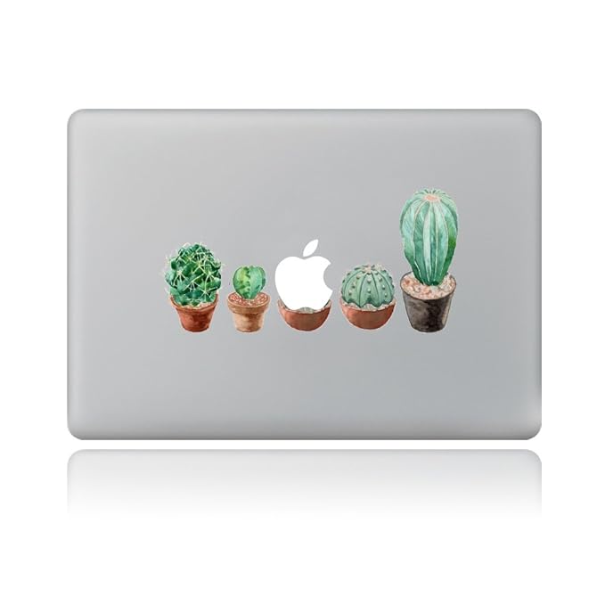 GTNINE MacBook Stickers Decals Laptop Decorative Skins Removable Vinyl Sticker for MacBook 13 inch Pro/Air/Retina (Succulent Cactus Potted) best decorative laptop stickers