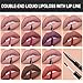 7 Colors Matte Liquid Lipstick Lip Liner Pencil Set Double End Matte Liquid Lipgloss and Lipliner Set Waterproof Lip Gloss Non-Stick Cup Long Lasting Cosmetics Lip Stick Professional Lip Makeup Kit