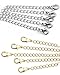 Cocorina Necklace Extenders 6 or 8 Pack of Gold & Silver Tone Lobster Clasp Extensions for Necklaces and Bracelets