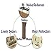 WISLIFE Brown Chair Socks - Furniture Protectors, Snug Fitting Chair Leg Floor Protectors, Anti Skid Chair Leg Socks for Hardwood Floors 8pcs/pack