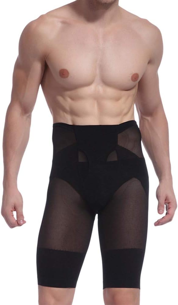 MASS21 Men’s Shapewear High Waist Tummy Leg Control Briefs Anti-Curling Slimming Body Shaper