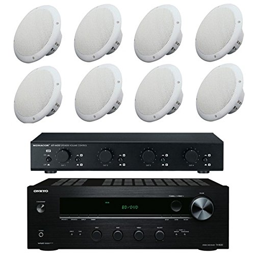 4 Pairs of 35w Ceiling Speakers with Amplifier Amazon.co.uk Electronics