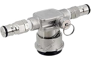 Ｂｅｓｇａ Beer Low Profile Keg Coupler with Ball Lock,Kegerator Part Spare Gas Beer Post Homebrew Component Valve Keg Tap Dispens