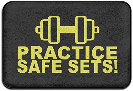 Safe Sex Train Gym Workout Funny Non-Slip Entrance Indoor/Outdoor/Front Door/Bathroom Mats 60x40x1CM