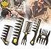 5 PCS Hair Comb Styling Set Barber Hairstylist Accessories - Professional Shaping & Teasing Wet Combs Tools with Packaging Bag, Anti Static Hair Brush for Men Boys