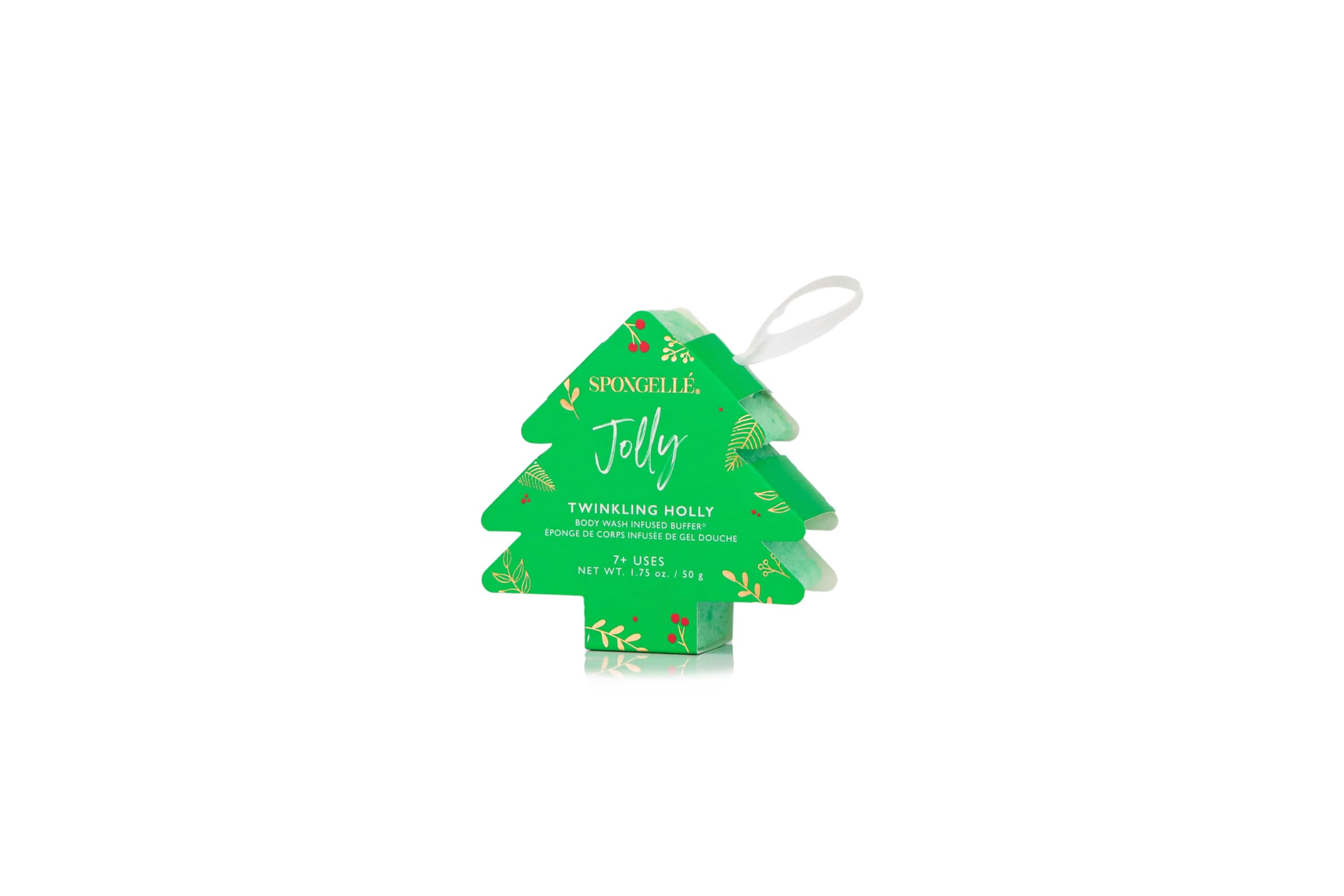 Spongellé Holiday Collection Body Wash Infused Buffer, Jolly (Twinkling Holly)