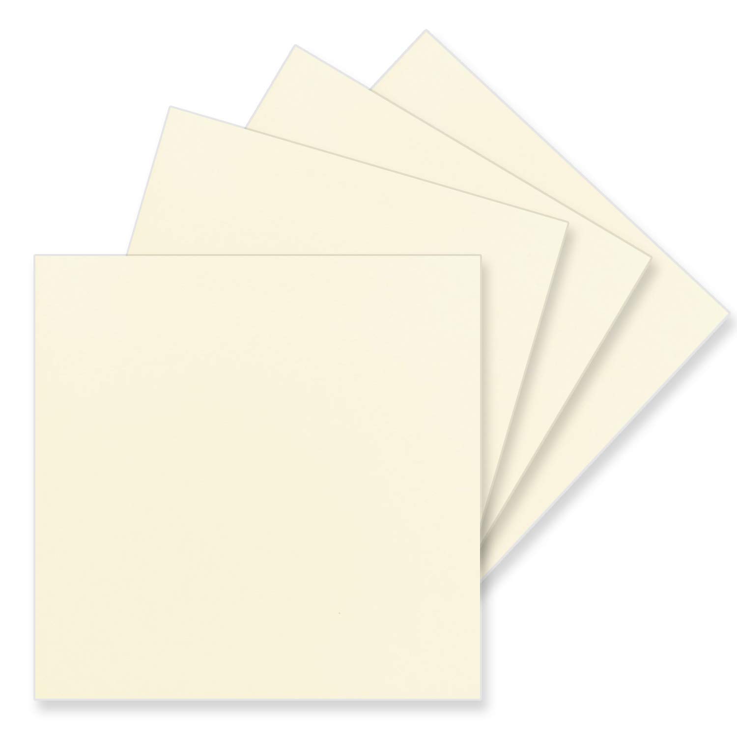 FarbenFroh by GUSTAV NEUSER 50 single cards square 15 x 15 cm in vanilla (cream) 240 g/m² blank craft cards, postcards, craft cardboard in clay paper quality — image 1