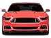 Front Hood Upper Grille w/ White DRL LED Accent Vent Lights for 2015 2016 2017 Ford Mustang
