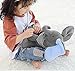 yuailiur Peek-a-Boo Elephant Animated Talking Singing Stuffed Plush Elephant Stuffed Doll Toys Kids Gift Present Boys & Girls Birthday Xmas Gift (Grey-Blue)