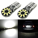 Alla Lighting T10 Wedge 194 168 2825 W5W CANBU Error Free Super Bright White High Power 3014 18-SMD LED Lights Bulbs