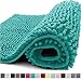 KANGAROO Bathroom Rugs, Chenille Soft Absorbent Bath Rug, Shaggy Shower Mat, Quick Dry Machine Wash Bathmat, Plush Carpet Mats for Tub, Bathtub and Room Home Decor Accessories, 30x20, Turquoise