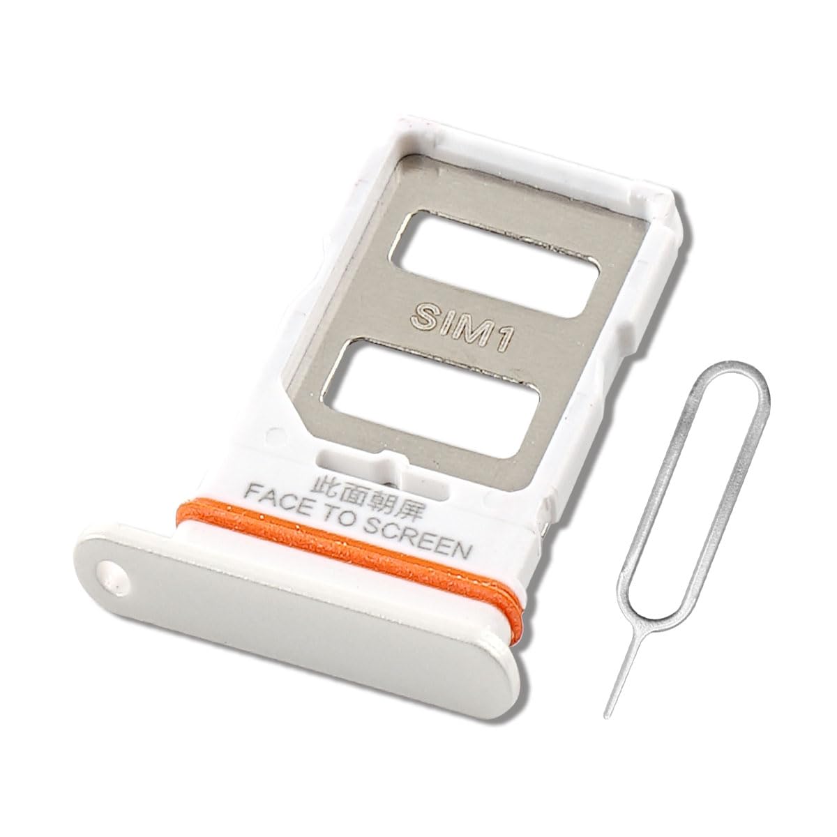 Eonpam Original DUAL SIM Card Slot Tray Holder Replacement for Xiaomi Redmi Note 12 Pro 5G Incl Sim Pin (White)