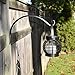 Gray Bunny Outdoor Plant Hanger Hook, 14” Large Modern Sleek Heavy Duty Iron Wall Hooks for Bird Feeders, Lanterns, Wind Chimes, Patio Decor - Black