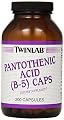 Twinlab Pantothenic Acid (B-5) Caps, 500mg, 200 Capsules (Pack of 2)