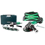 Bundle of Metabo HPT Angle Grinder 4-1/2-Inch