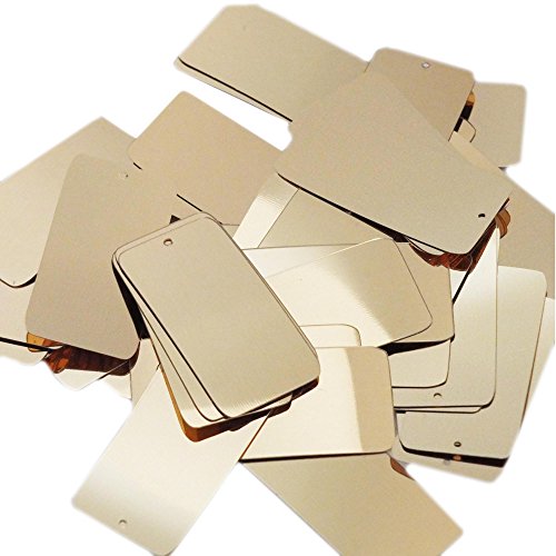 Shiny Gold Metallic Rectangle Long 1.5
