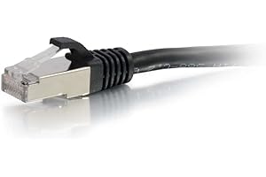 C2G 00809 Cat6 Cable - Snagless Shielded Ethernet Network Patch Cable, Black (2 Feet, 0.60 Meters)