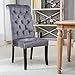Harper Bright Design Tufted Armless Upholstered Accent Chair Set of 2 (Grey), Gray