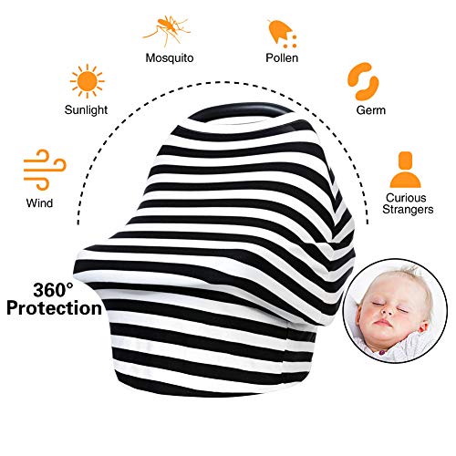 Nursing Breastfeeding Cover, Metplus Car Seat Covers for Babies Infant Carseat Canopy Baby Breast Feeding Cover Ups, All-in-1 for Stroller Shopping Cart Highchair Mom Infinity Scarf