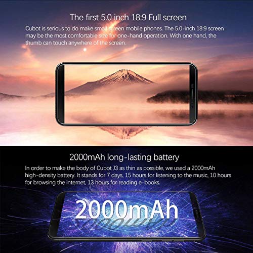 CUBOT J3 Dual SIM Smartphone 12,63 cm (5 Pulgadas) Full-Wide VGA TN Touch Display, 16 GB de Memoria Interna, Android...