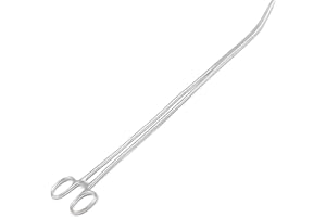 GS ONLINE 18" Long Curved Hemostat Forceps - Stainless Steel Locking Tweezer Clamps - Ideal Hemostats for Nurses, Fishing Forceps, Crafts and Hobby by G.S Online Store