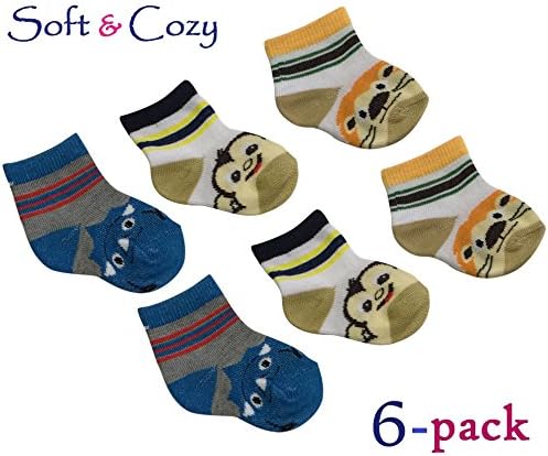Foxy Fane Cute Soft &amp; Cozy Cotton Baby Socks [0 - 6 Months]  Pack of 6