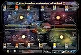 Battlestar Galactica Map of the 12 Colonies TV Poster 39 x 26in