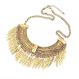 Tonsee Women's Fashion Gold Pendant Chain Choker Chunky Statement Bib Necklace